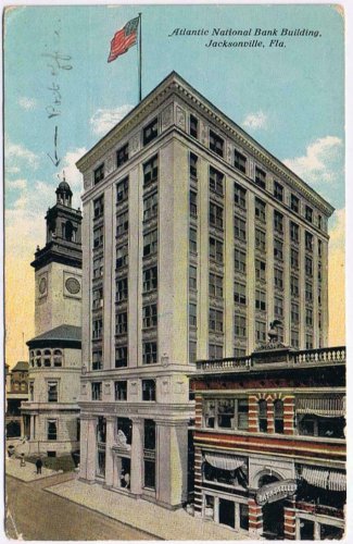 Florida Postcard Jacksonville Atlantic National Bank Building