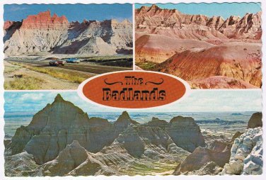 South Dakota Postcard Badlands National Monuments