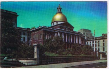 Massachusetts Postcard Boston State House Capitol Building