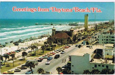 Florida Postcard Daytona Beach Bandshell Sightseeing Tower Pier Space Needle