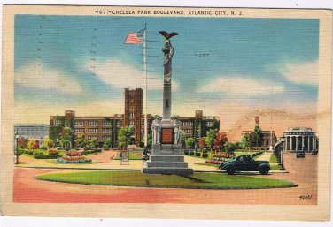 New Jersey Postcard Atlantic City Chelsea Park Boulevard