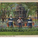 Michigan Postcard Holland Tulip Festival Flower Girls
