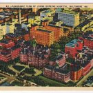 Maryland Postcard Baltimore Panoramic View Johns Hopkins Hospital