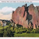 Colorado Postcard Colorado Springs Gateway Rock & Hidden Inn