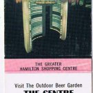 Matchbook Cover Centre Restaurant & Tavern Toronto City Hall Hamilton Ontario