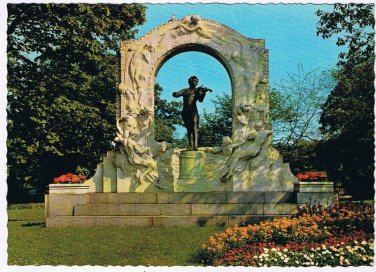 Austria Postcard Vienna Johann Strauss Memorial