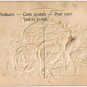 Postcard Embossed Easter Greetings Basket Of Roses