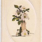 Postcard Embossed Sincere Best Wishes Vase Flowers