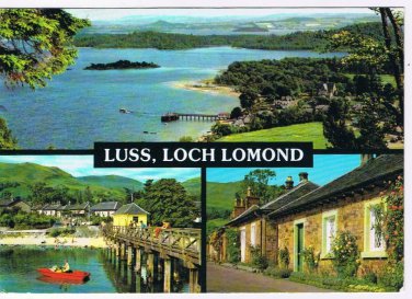 United Kingdom UK Postcard Scotland Luss Loch Lomond Multi View