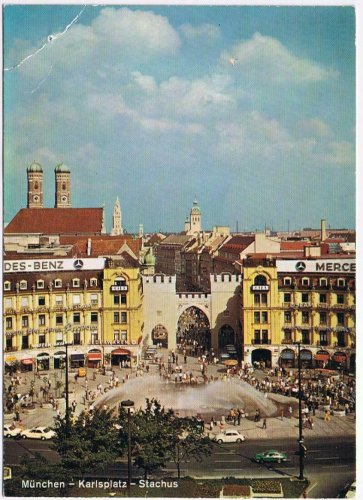 Germany Postcard Munich Munchen Gate Karlsplatz Stachus