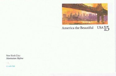 USPS Postcard America The Beautiful NYC Manhattan Skyline