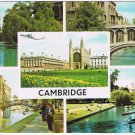 Postcard Cambridge Bridge Of Sighs Queen's College River Cam UK Multi View