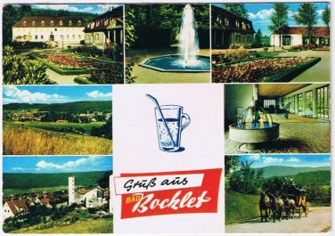 Postcard Greetings From Bad Bocklet Bavaria Germany Multi View