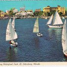 Florida Postcard St Petersburg Sailboats Along Waterfront Park
