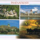 Hungary Postcard Budapest Panorama Views Multi