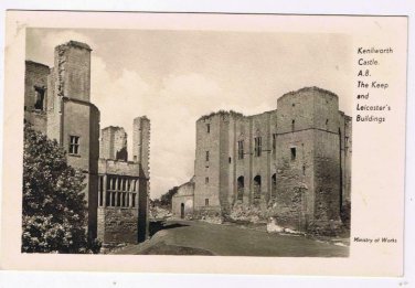 United Kingdom UK Postcard Kenilworth Castle A 8 The Keep & Leicester's Bldgs