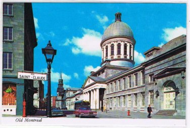Quebec Laminated Postcard Old Montreal Saint Claude