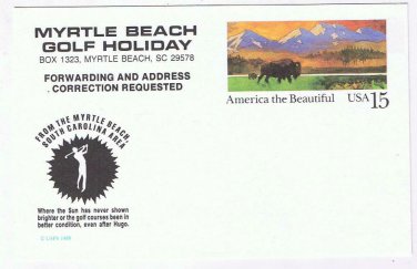 USPS Postcard Myrtle Beach Hurricane Hugo America The Beautiful Buffalo