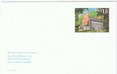 USPS Postcard America The Beautiful Medford MA Isaac Royall House