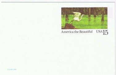 USPS Postcard America The Beautiful White Heron