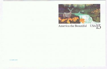 USPS Postcard America The Beautiful Deer Waterfall