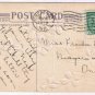 Holiday Postcard Embossed Happy New Year Violets Church Scene 1910