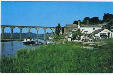 Postcard Calstock River Tamar Showing Riverside Cafe Cornwall UK