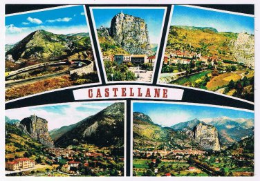 France Postcard Castellane Multi View Rocher Verdon