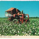 Postcard Mechanical Cotton Picker In Georgia