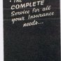 Matchbook Cover LC Bud Wedge Insurance Cedar Rapids Iowa