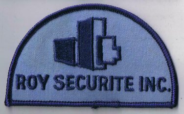 Roy Securite Inc Service Patch - 2.5" x 4" Security