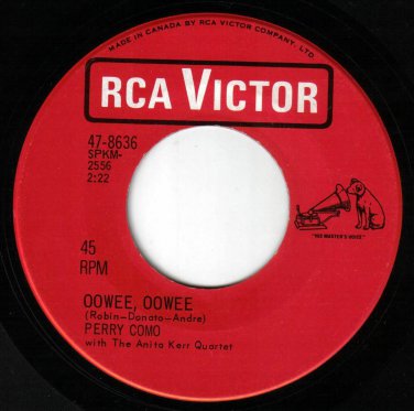 Perry Como Oowee Oowee 45 rpm Summer Wind Canadian Pressing
