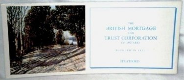 Ink Blotter British Mortgage and Trust Corporation of Ontario Stratford Winter