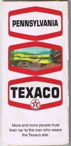 VINTAGE Texaco Roadmap Pennsylvania 1969