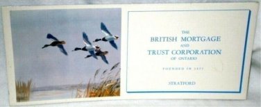 Ink Blotter British Mortgage and Trust Corporation of Ontario Stratford Mallards