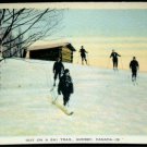Out On A Ski Trail Quebec Canada Postcard PECO