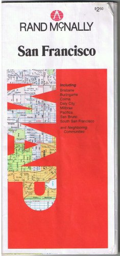 USA Roadmap California San Francisco Rand McNally 1991