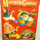 Mother Goose Paintless Paint Book Whitman Publishing 1941 Vintage Paint /w Water