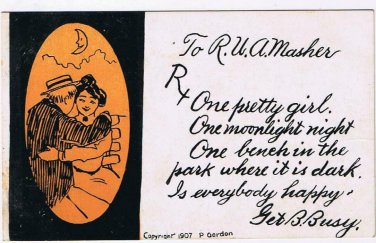Comic Postcard Prescription Series Masher Artist Signed P Gordon 1907