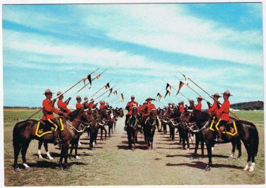 Canada Postcard RCMP Royal Canadian Mounted Police Troop Inspection