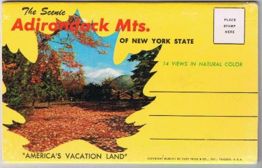 New York Postcard Booklet Adirondack Mountains