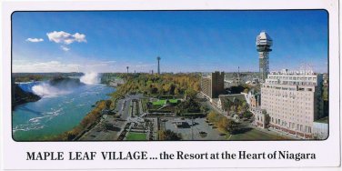 Ontario Postcard Niagara Falls Maple Leaf Village Sheraton Long Card