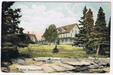 Maine Postcard Mouse Island Samoset House Hugh Leighton