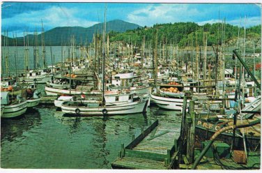British Columbia BC Postcard Prince Rupert Fishing Fleet Halibut Capital World