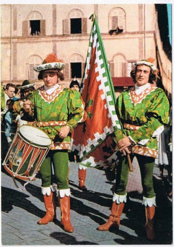 Italy Postcard Siena The Palio Alfiere & Tamburino