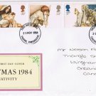 United Kingdom First Day Cover FDC Falkirk Christmas Nativity 1984