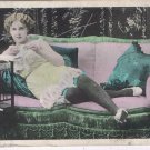 Postcard Lady Lounging On Love Seat Sofa Petticoat