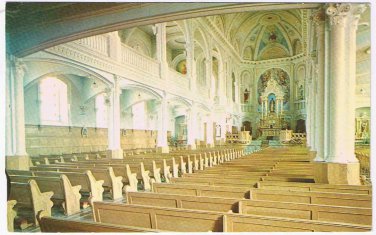 Nova Scotia Postcard St Peter's Church Interior Cheticamp Cape Breton
