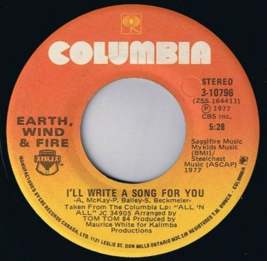 Earth Wind & Fire I'll Write A Song For You 45 rpm Got To Get You Into My Life