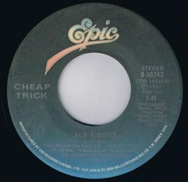 Cheap Trick Elo Kiddies 45 rpm Ain't That A Shame Canadian Pressing